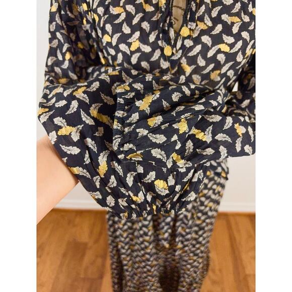 B45 Doen Ivana Midi Dress XS Prairie Boho Cottagecore Romantic Feminine Chic - Picture 9 of 12